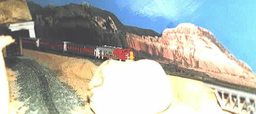 The Rodgers Grade with Santa-Fe Streamliner climbing