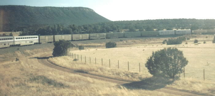 Rear of train as we go around the world famous S Curve.